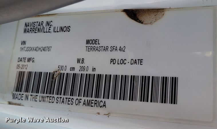 image for item DM8218 2013 International TerraStar  Ext. Cab dump truck