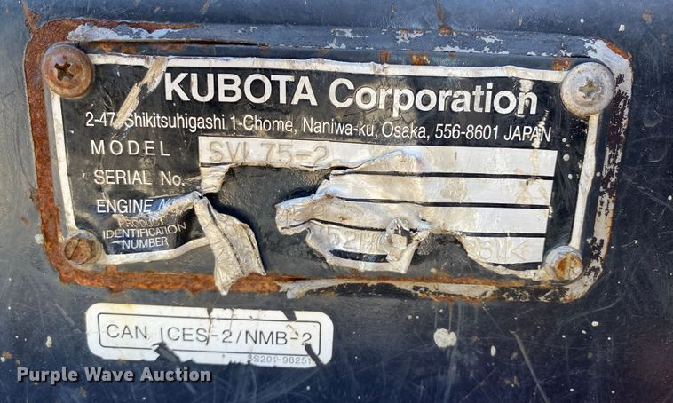 image for item DN8192 Kubota SVL75  tracked skid steer loader