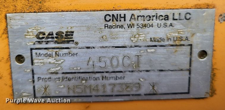 image for item DO3578 2005 Case 450CT  tracked skid steer loader