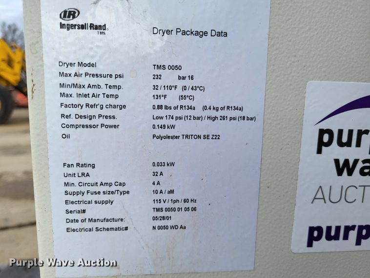 image for item DO3581 (2) Ingersoll Rand air compressors