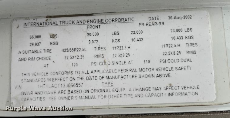 image for item DP0467 2003 International 5500i  ready mix truck