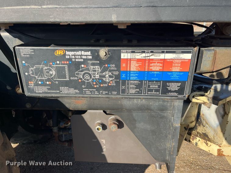 image for item DQ4082 2005 Ingersoll Rand SD-122DX TF  single drum vibratory roller