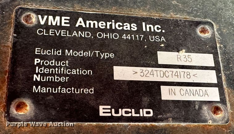 image for item DR7491 1990 Euclid R35  haul truck