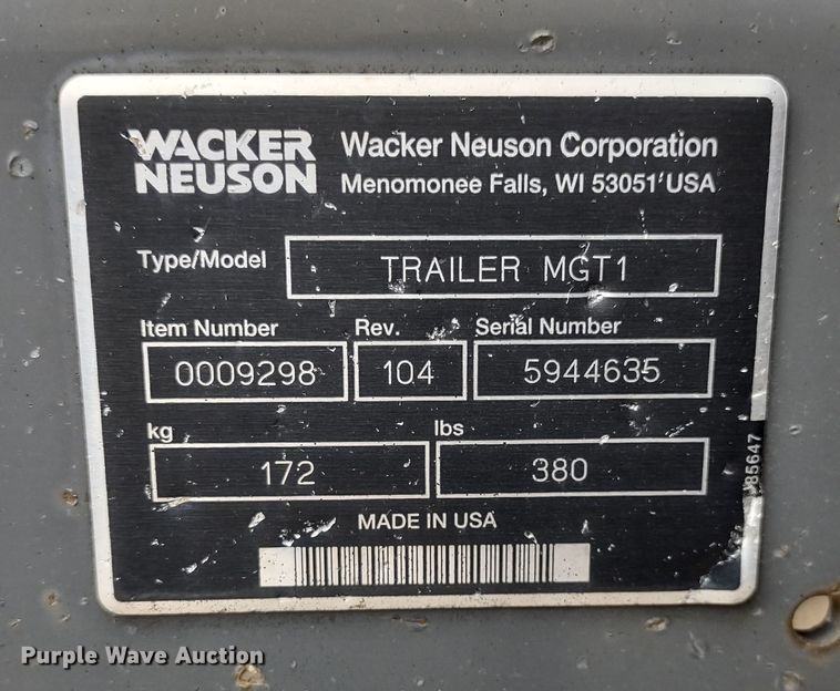 image for item DR8197 Wacker Neuson G25  generator