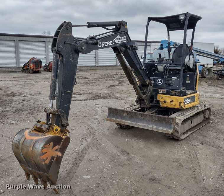 image for item DR8207 2016 John Deere 26G  mini excavator