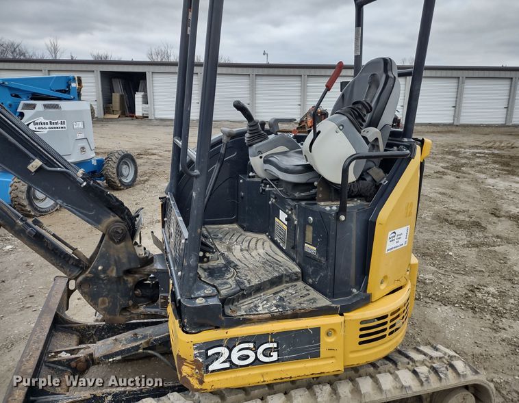image for item DR8207 2016 John Deere 26G  mini excavator