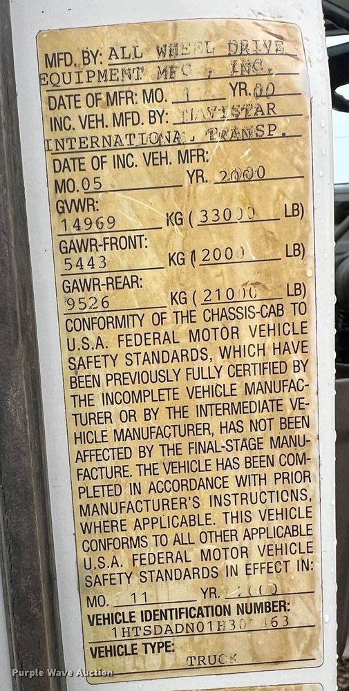 image for item ID9461 1996 International 2554  dump truck