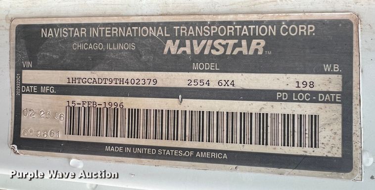 image for item ID9461 1996 International 2554  dump truck