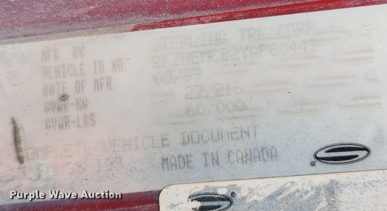 image for item JB9601 2000 Sterling L9500  ready mix truck