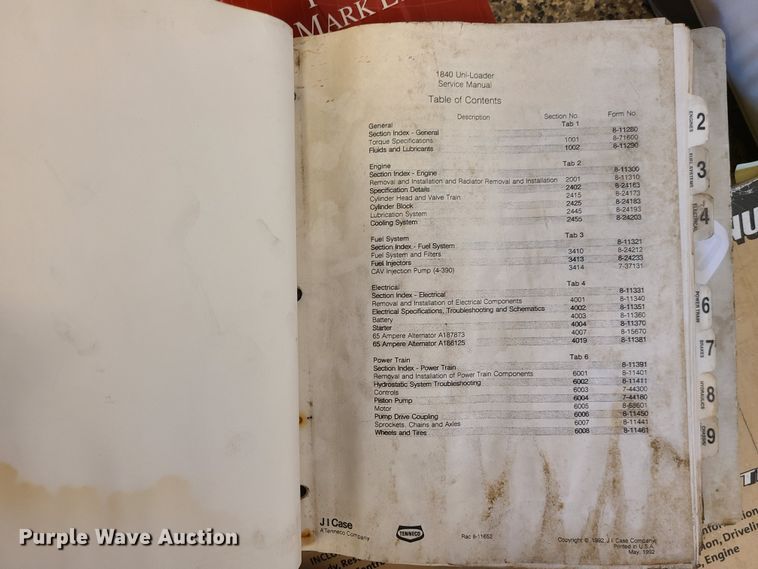 image for item JG9461 Service manuals