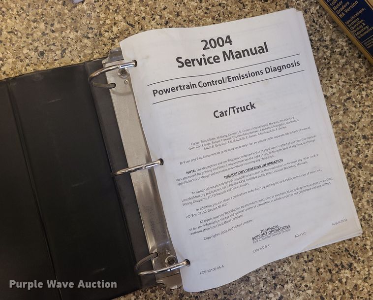image for item JG9461 Service manuals