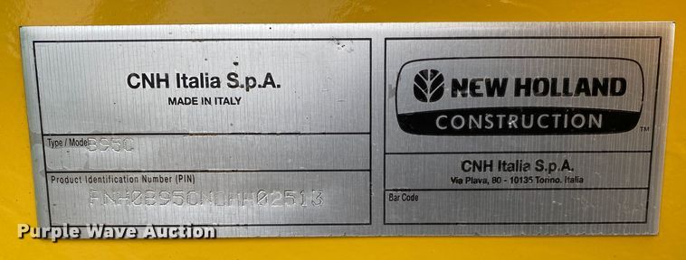 image for item JW9156 2013 New Holland B95C  backhoe