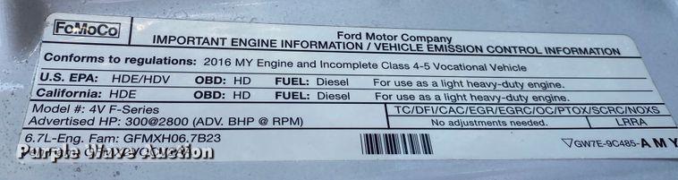 image for item JW9172 2016 Ford F550 Super Duty  bucket truck