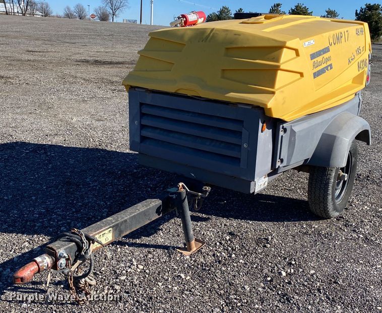 image for item JW9179 2010 Atlas Copco XAS185JD  air compressor