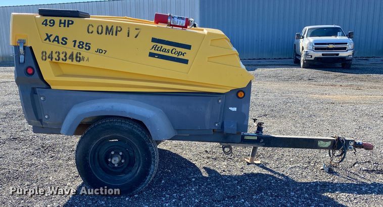 image for item JW9179 2010 Atlas Copco XAS185JD  air compressor