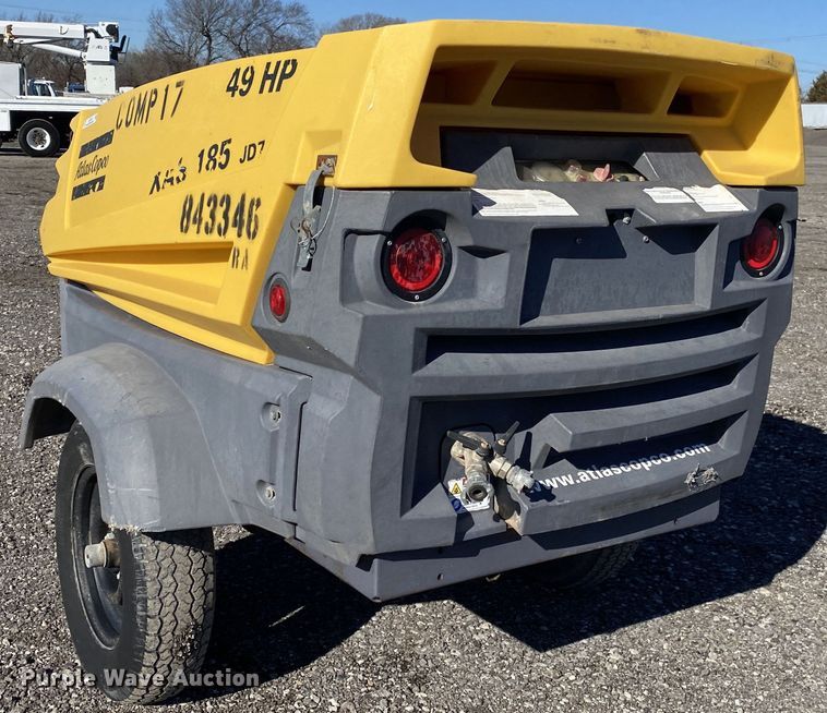 image for item JW9179 2010 Atlas Copco XAS185JD  air compressor