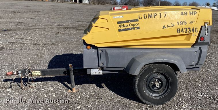 image for item JW9179 2010 Atlas Copco XAS185JD  air compressor