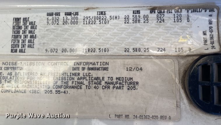 image for item JW9181 2005 Sterling Actera  utility / service truck