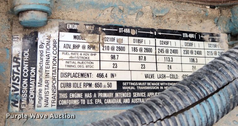 image for item KT9370 1990 International 4900  flatbed truck with forklift