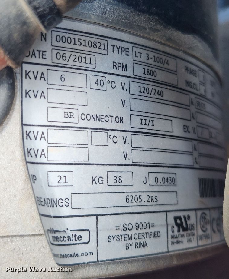 image for item KT9438 2011 Wacker Neuson LTN6L  light plant