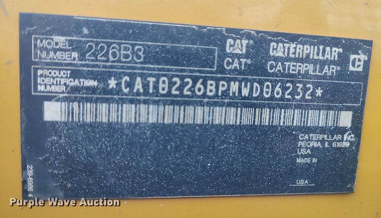 image for item LG9540 2014 Caterpillar 226B3  skid steer loader