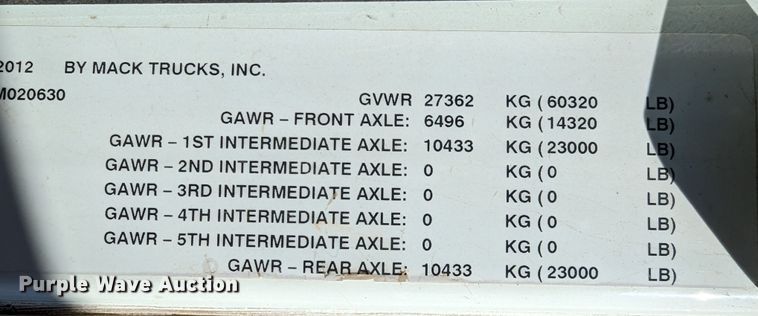 image for item LP9209 2013 Mack GU813  vacuum truck