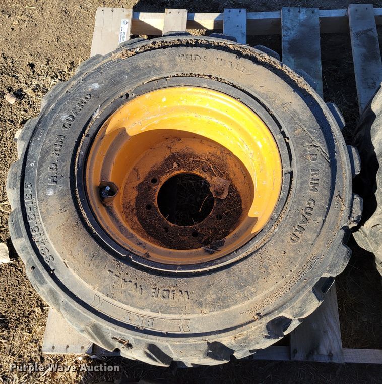 image for item MC9537 (4) 33x15.5-16.5 skid steer tires and wheels