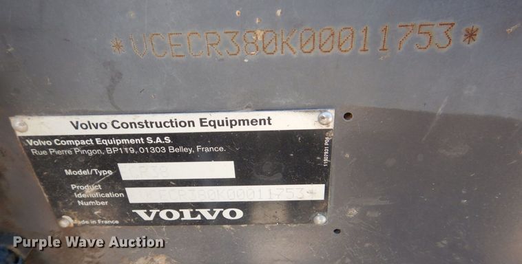 image for item MC9797 2012 Volvo ECR38  mini excavator