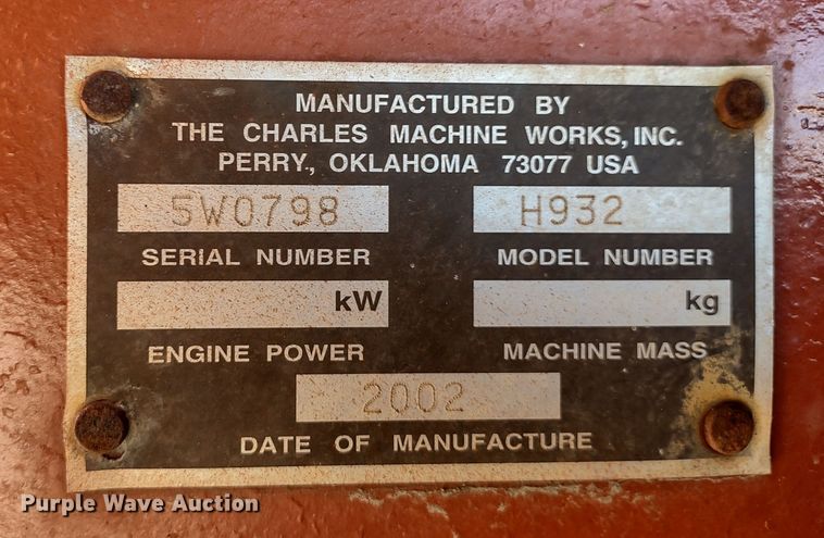 image for item MD9387 2002 Ditch Witch RT115H  cable plow