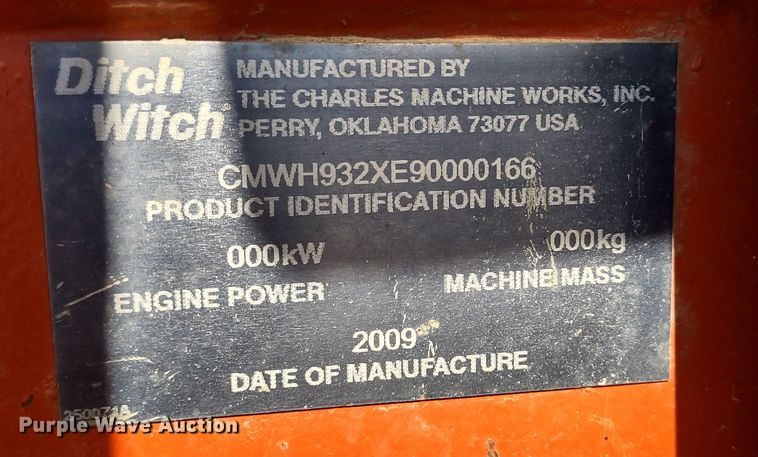 image for item MD9388 2009 Ditch Witch HT115  cable plow