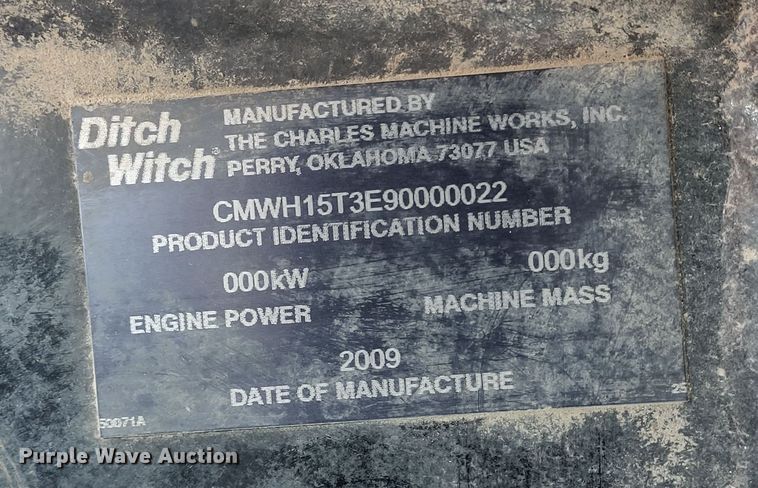 image for item MD9388 2009 Ditch Witch HT115  cable plow