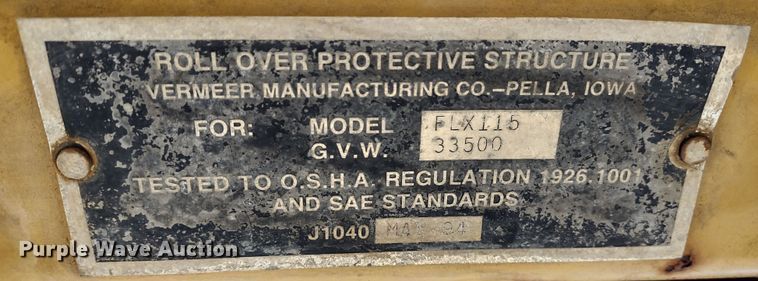 image for item MD9389 1997 Vermeer Flextrak 115  rock saw