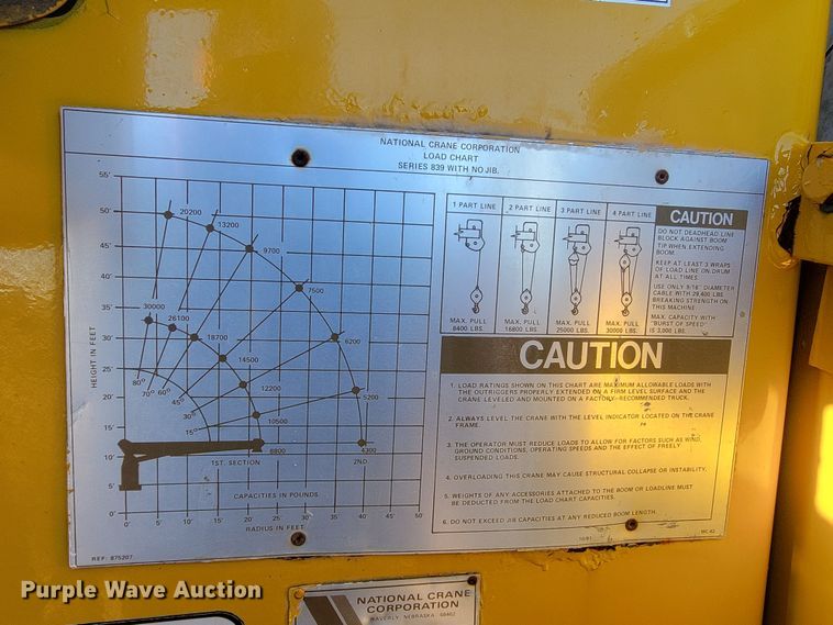 image for item ME9730 1981 International F-2654  crane truck
