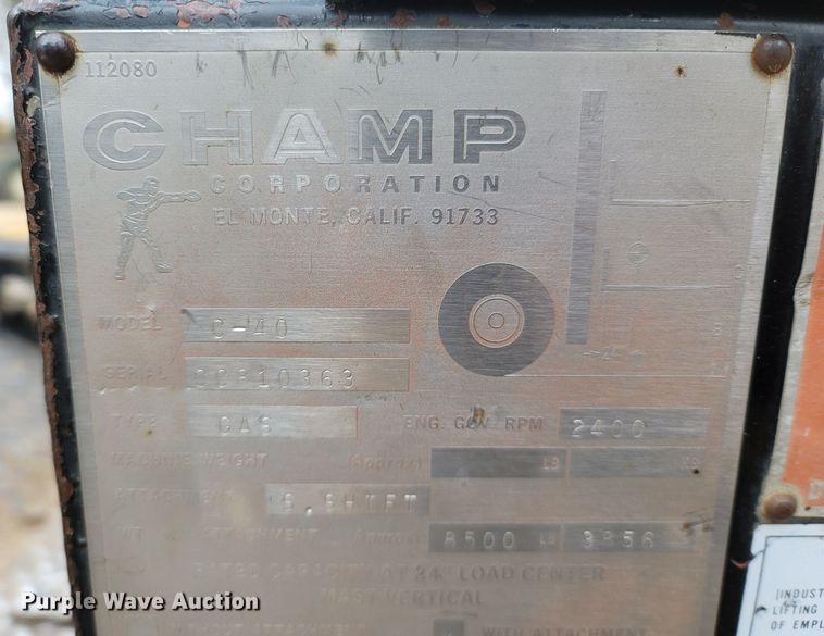 image for item MH9763 Champ C-140  forklift