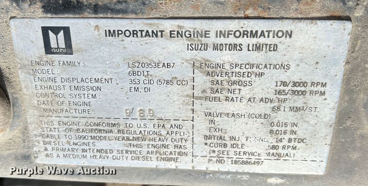 image for item MM9052 1990 GMC Forward W7  utility / service truck