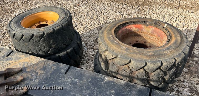 image for item MM9077 (4) 12x16.5 NHS tires and wheels