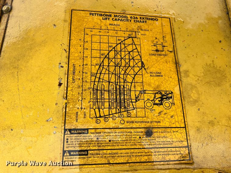 image for item MM9098 1998 Pettibone 636  telehandler