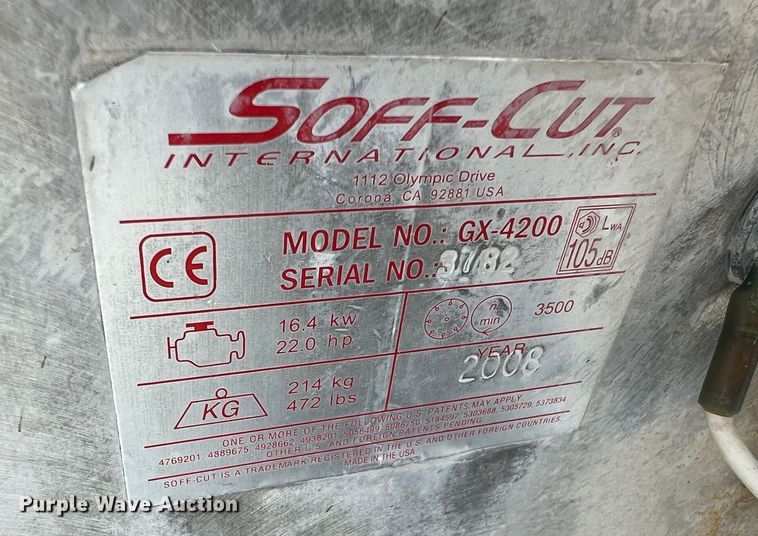 image for item MM9139 2008 Husqvarna Soff-Cut GX4200  concrete saw