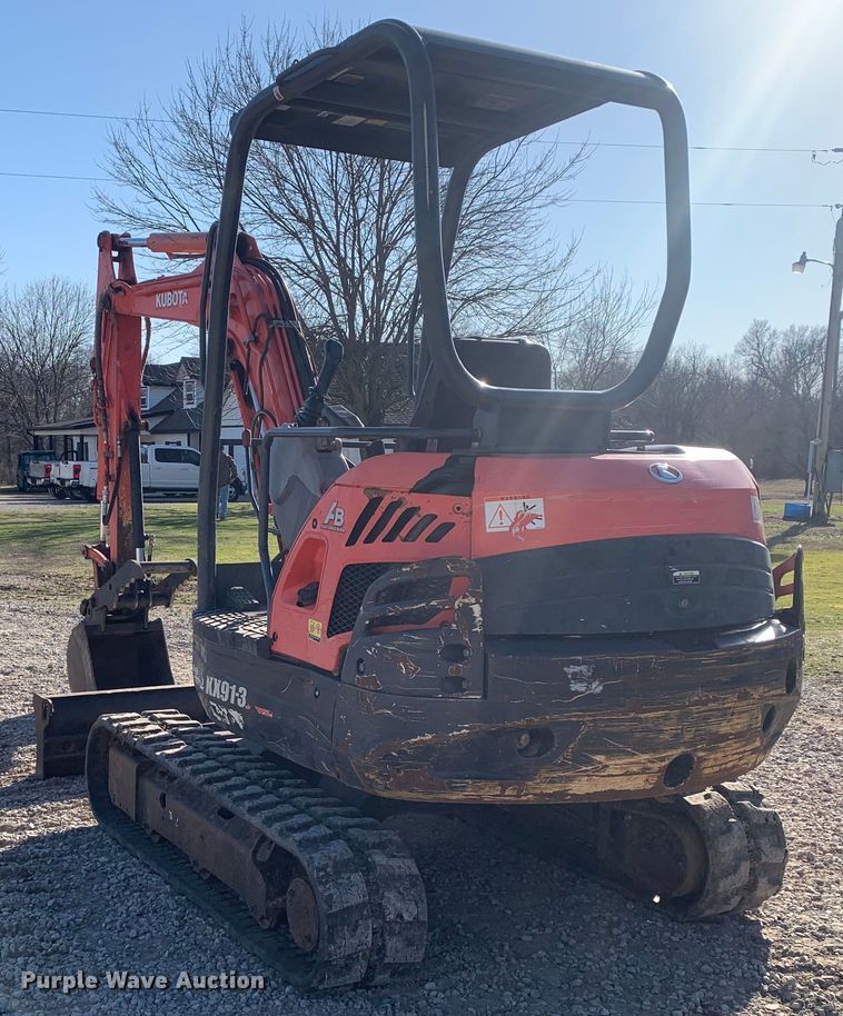 image for item MM9737 2014 Kubota KX91-3S2  mini excavator