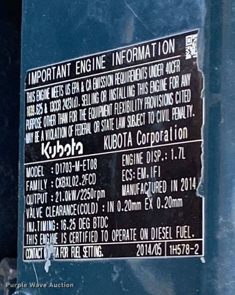 image for item MM9737 2014 Kubota KX91-3S2  mini excavator