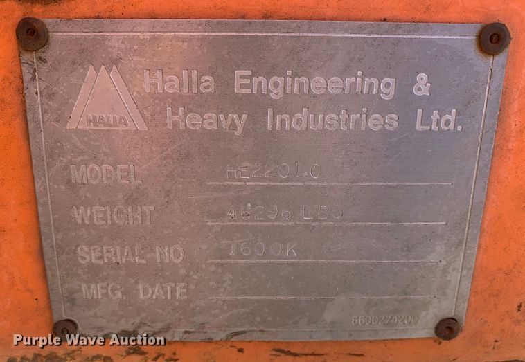 image for item MM9749 1998 Halla HE220LC  excavator