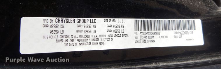 image for item DK7551 2012 Dodge  Charger Police