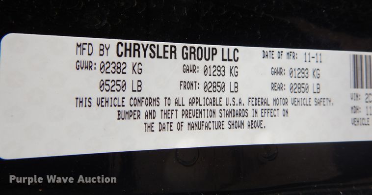 image for item DK7551 2012 Dodge  Charger Police