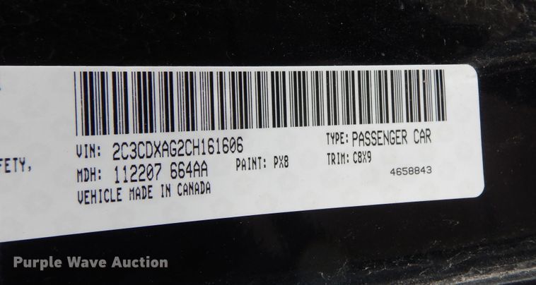 image for item DK7551 2012 Dodge  Charger Police