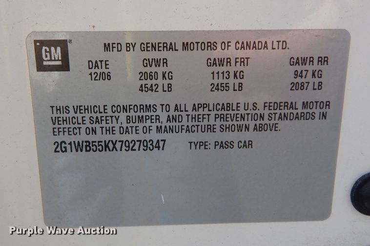 image for item DK7607 2007 Chevrolet Impala LS