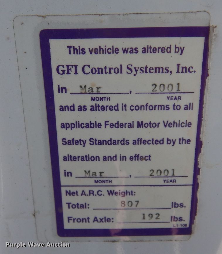 image for item DK7611 2001 Ford F150 XL  pickup truck