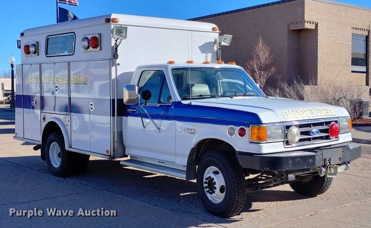 image for item DN6300 1989 Ford F450 Super Duty  rescue vehicle