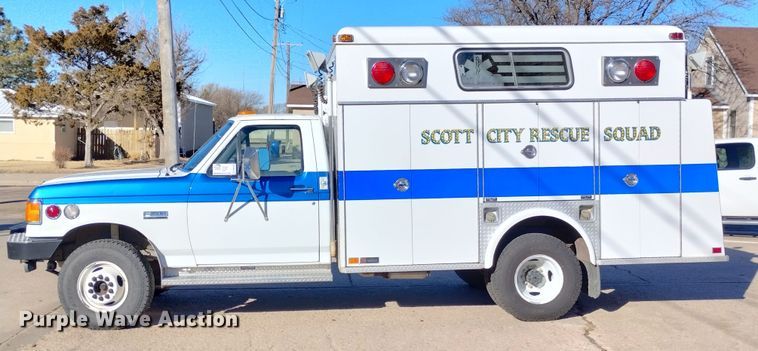 image for item DN6300 1989 Ford F450 Super Duty  rescue vehicle