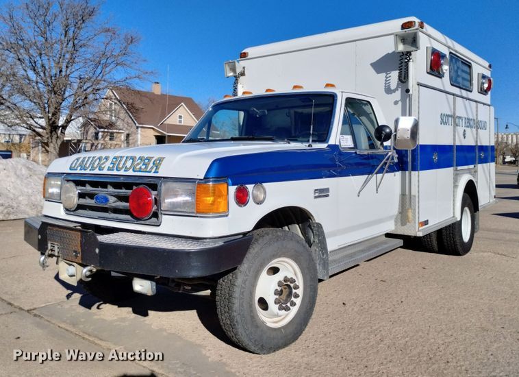 image for item DN6300 1989 Ford F450 Super Duty  rescue vehicle