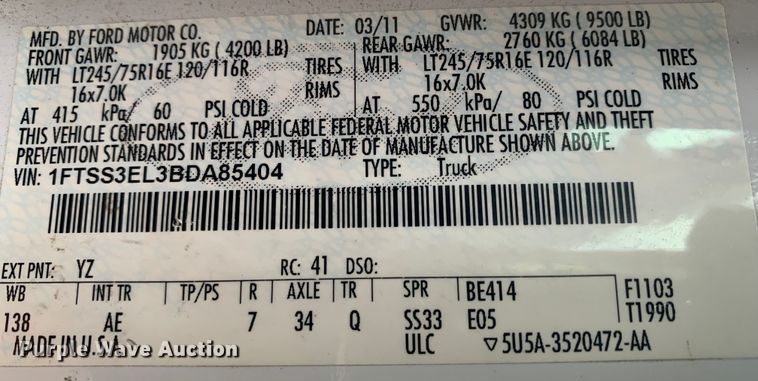 image for item DP8621 2011 Ford E350 Super Duty  van